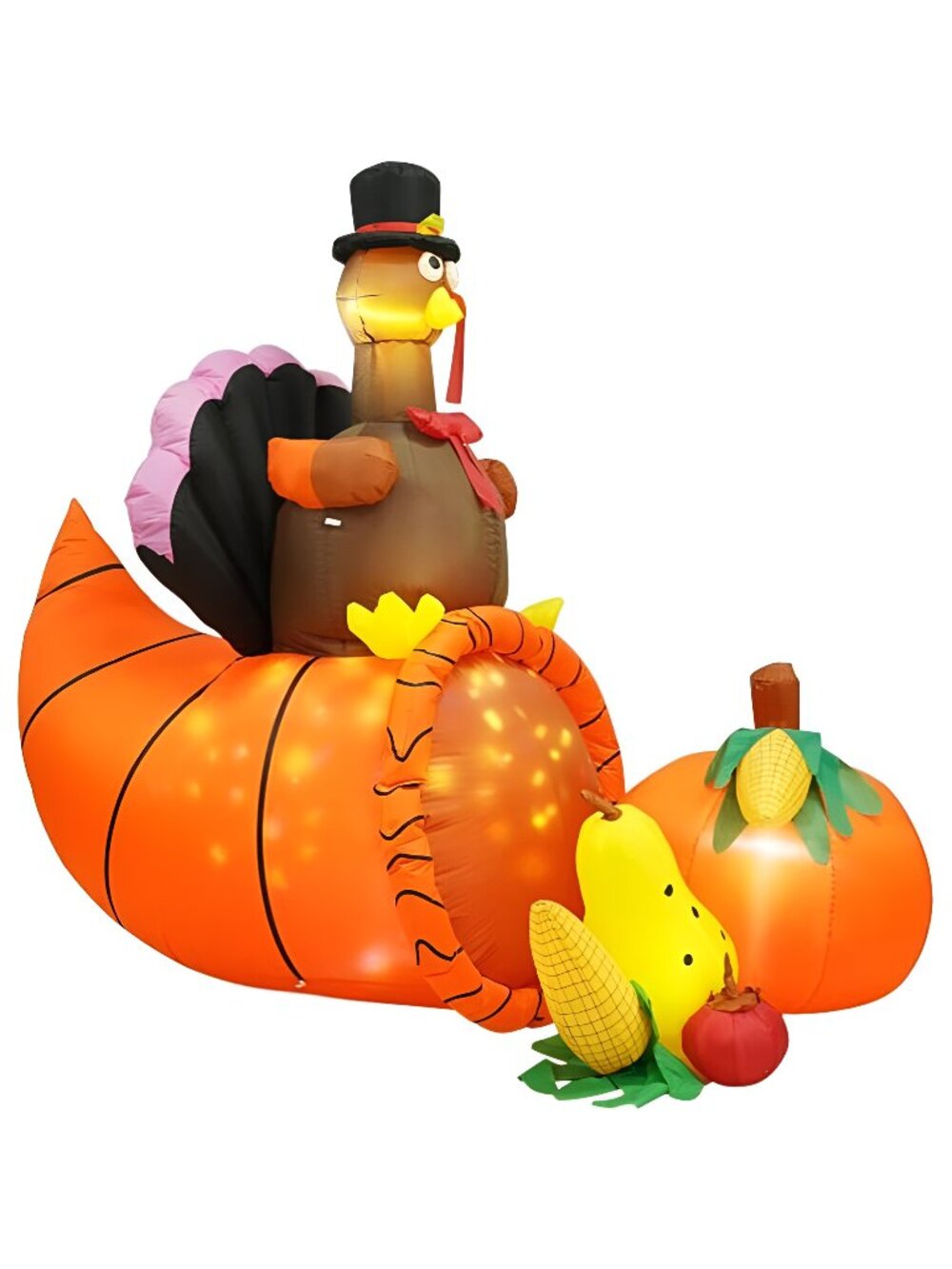 Inflatable Turkey Yard Decorations Thanksgiving Inflatables, 7FT Long Giant